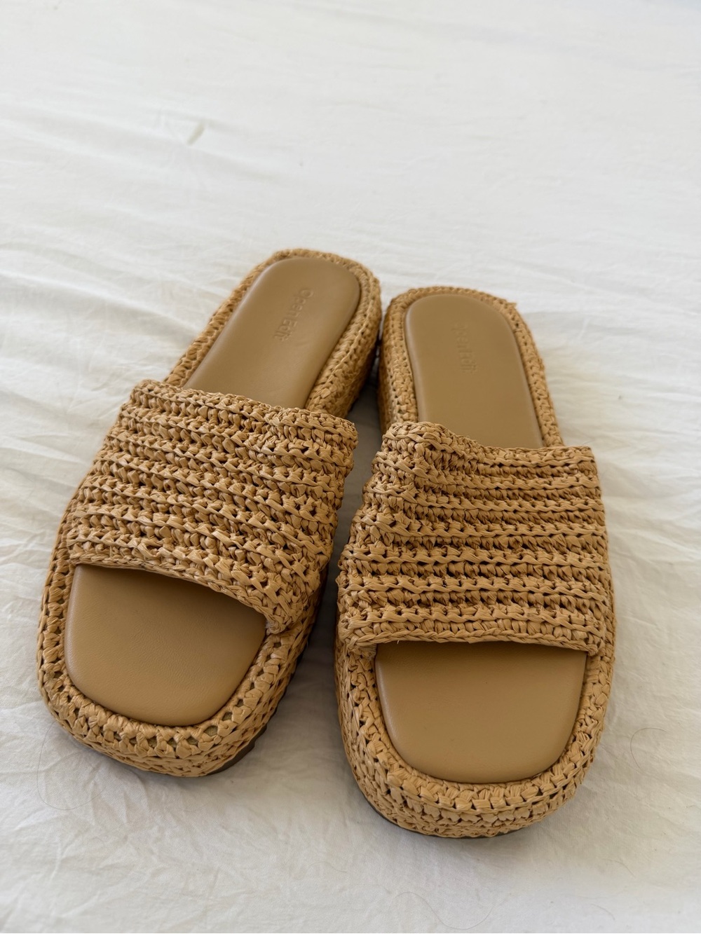 Gisella Crocheted Platform Slide Sandals